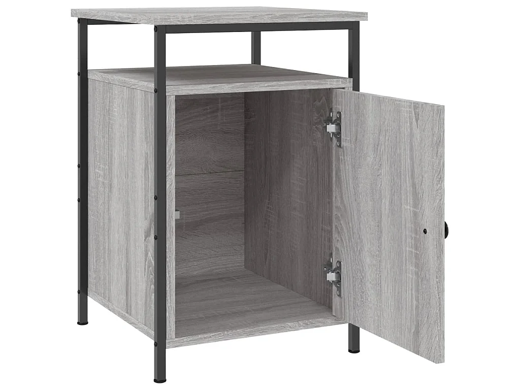 Tables de chevet 2 pcs sonoma gris 40x42x60cm bois d'ingénierie