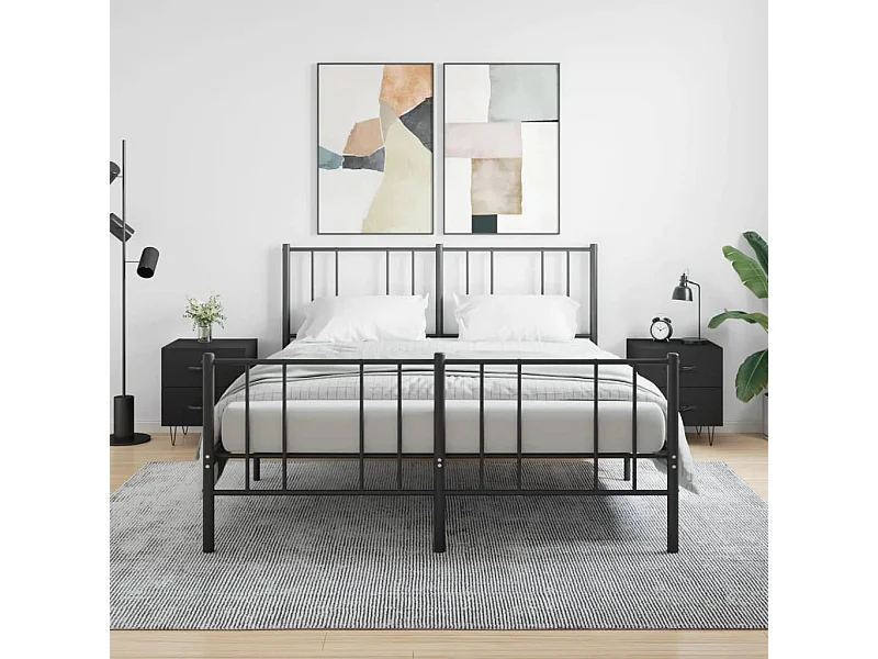 Nachtkastjes 2 st 40x35x47,5 cm bewerkt hout zwart