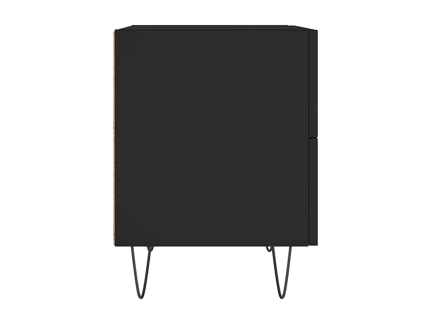 Tables de chevet 2 pcs noir 40x35x47,5 cm bois d’ingénierie