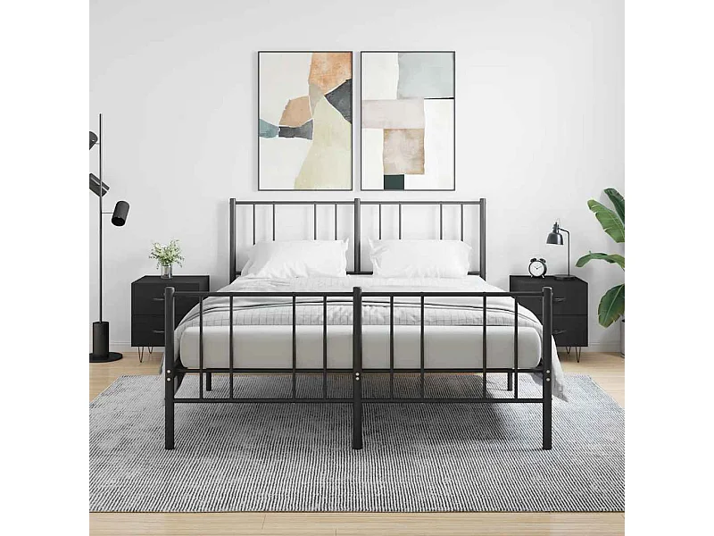 Nachtkastjes 2 st 40x35x47,5 cm bewerkt hout zwart