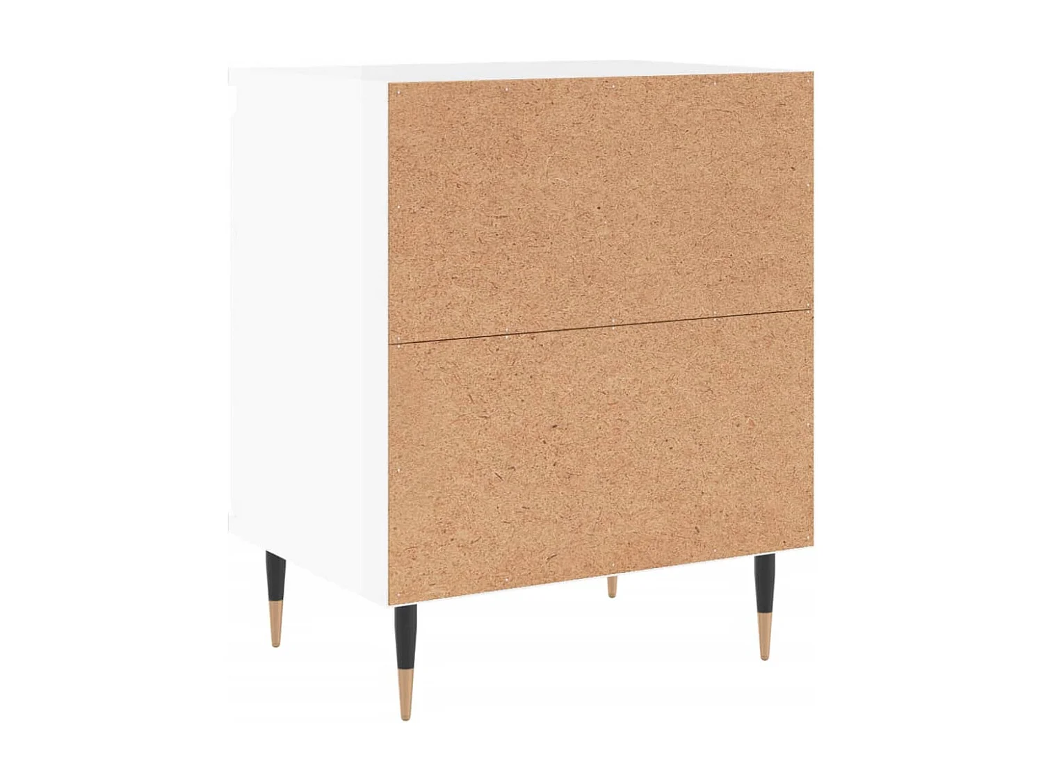 Table de chevet blanc brillant 40x30x50 cm bois d’ingénierie