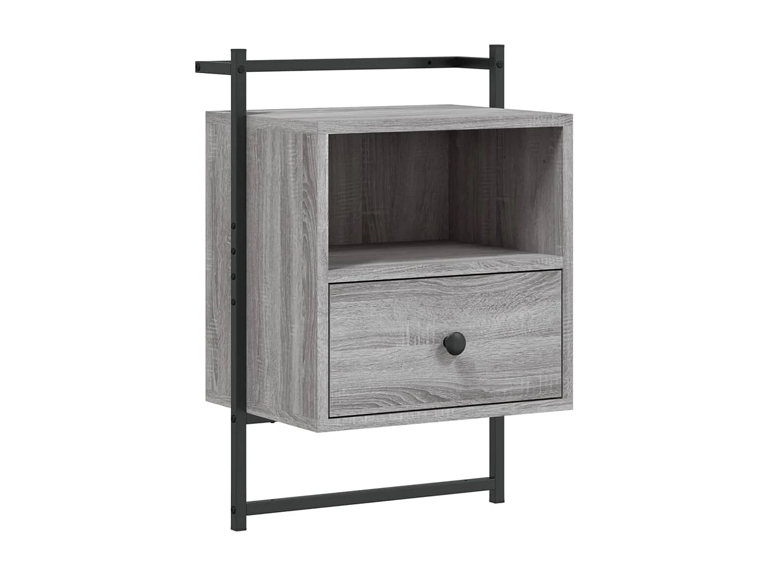 Table de chevet murale 2 pcs sonoma gris 40x30x61 cm