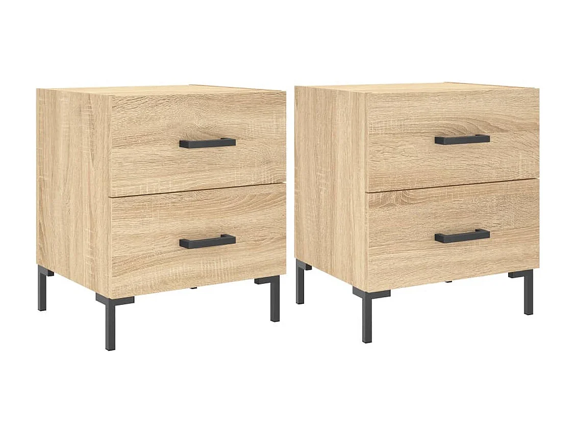 Tables de chevet 2 pcs chêne sonoma 40x35x47,5 cm