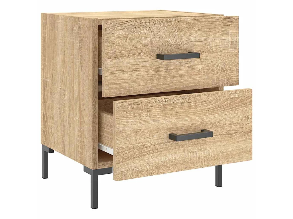 Nachttische 2 Stk. Sonoma-Eiche 40x35x47,5 cm Holzwerkstoff