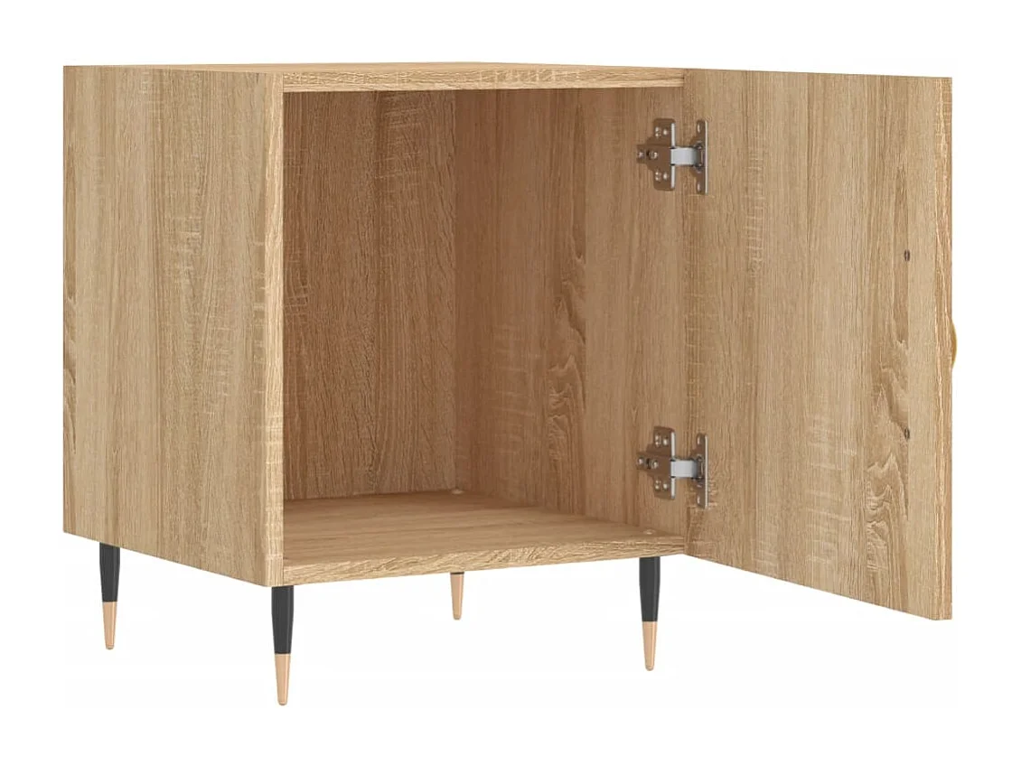 Mesitas noche 2 uds madera ingeniería roble Sonoma 40x40x50 cm