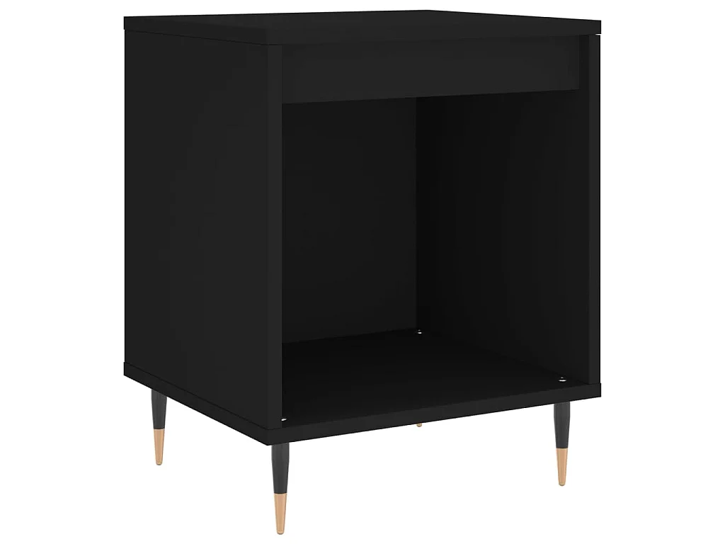 Nachtkastje 40x35x50 cm bewerkt hout zwart