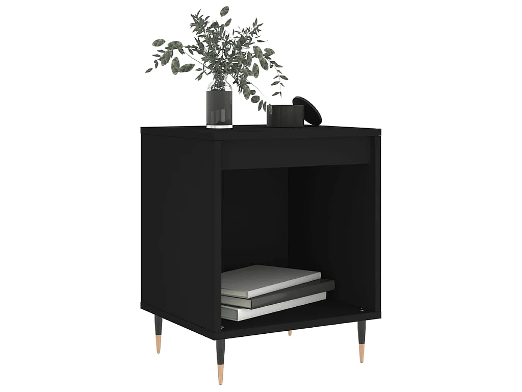 Table de chevet Noir 40x35x50 cm Bois d’ingénierie