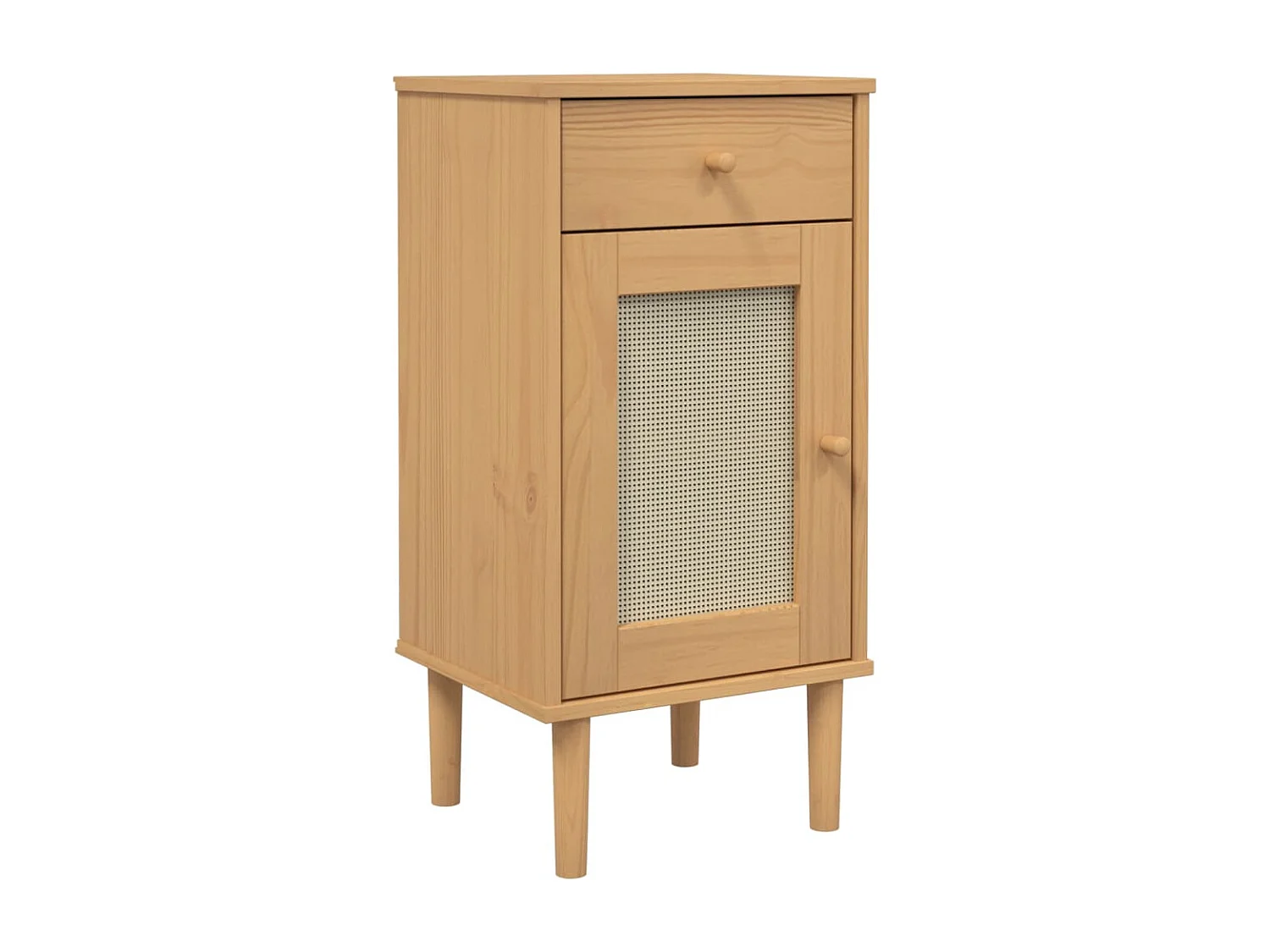 Mesa de cabeceira SENJA 40x35x80 cm pinho maciço castanho