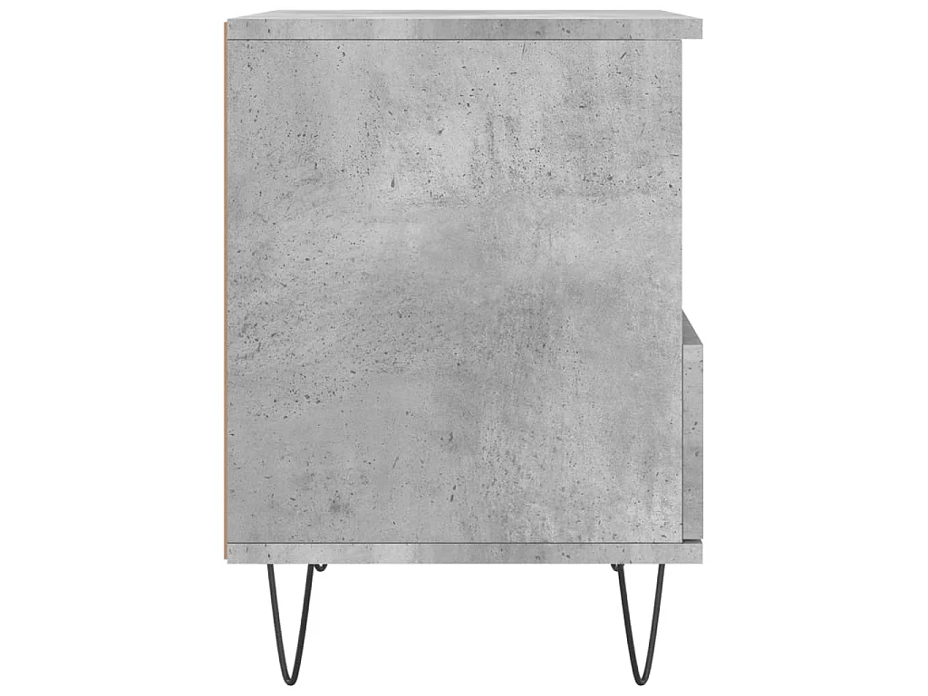 Table de chevet gris béton 40x35x50 cm bois d’ingénierie