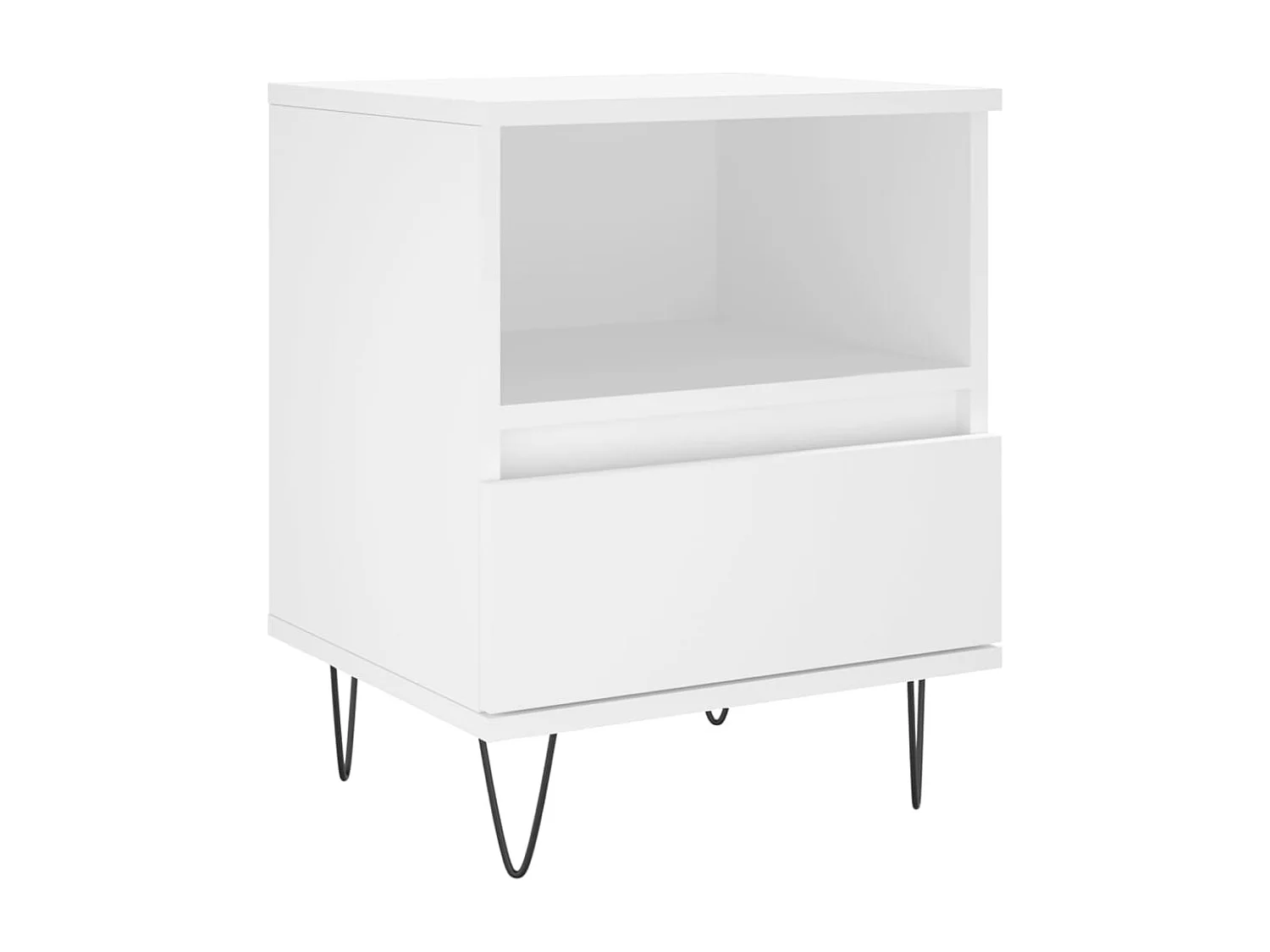 Table de chevet Blanc 40x35x50 cm Bois d’ingénierie