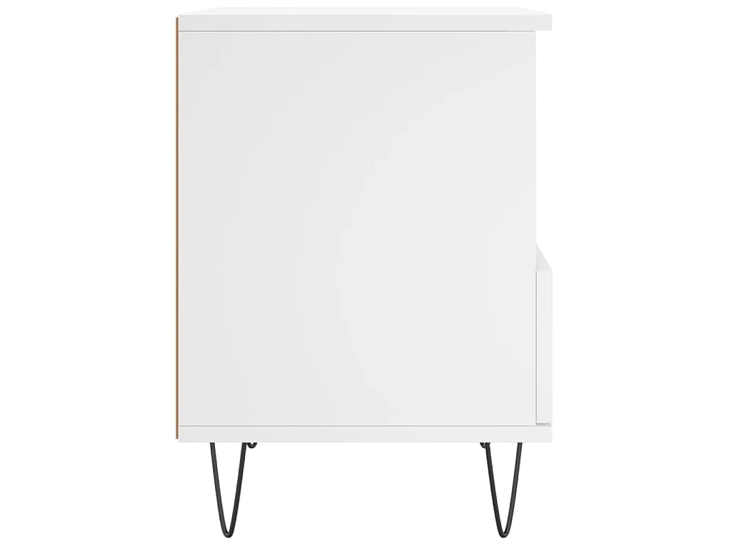 Table de chevet Blanc 40x35x50 cm Bois d’ingénierie