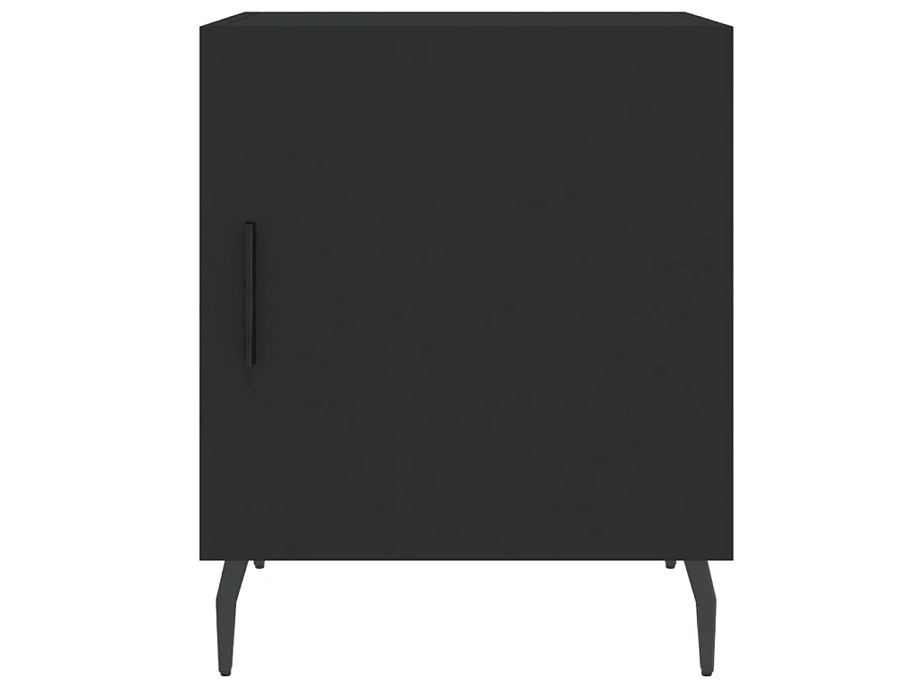 Table de chevet noir 40x40x50 cm bois d’ingénierie