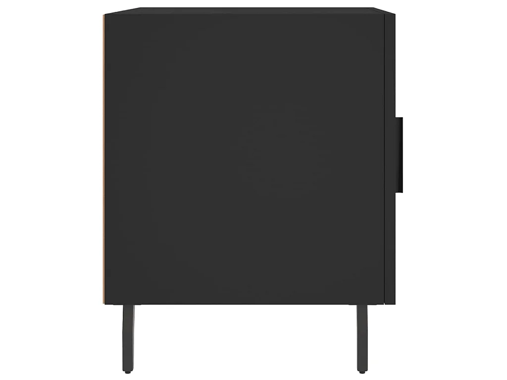 Table de chevet noir 40x40x50 cm bois d’ingénierie