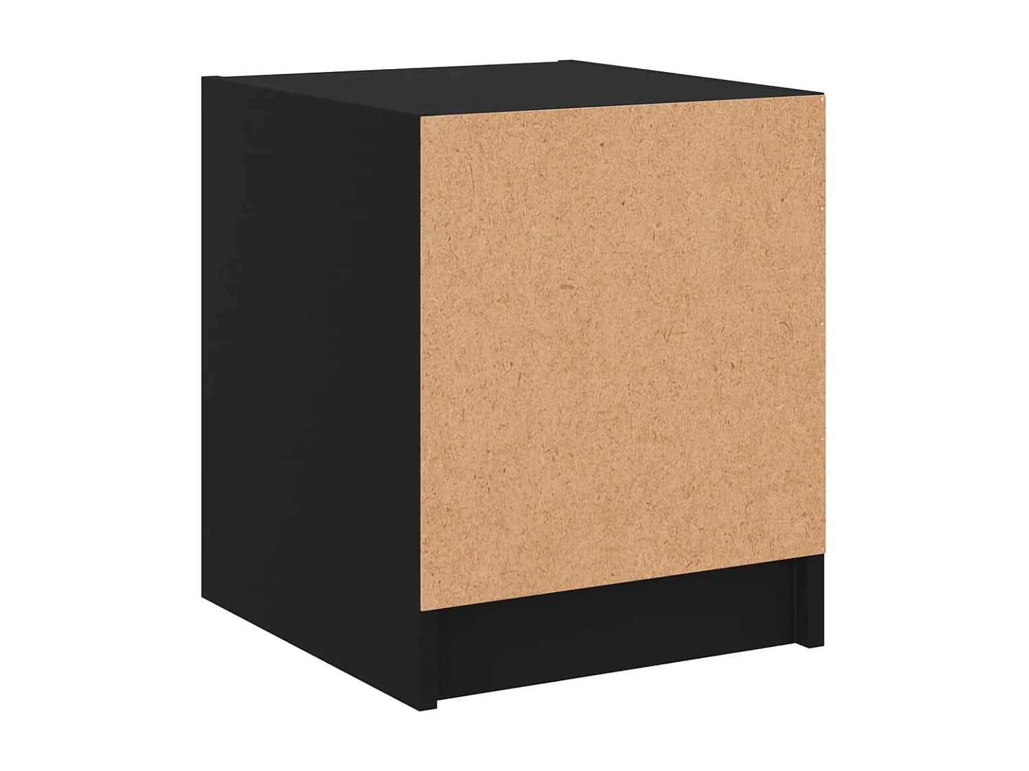 Mesa de cabeceira c/ porta de vidro 35x37x42 cm preto