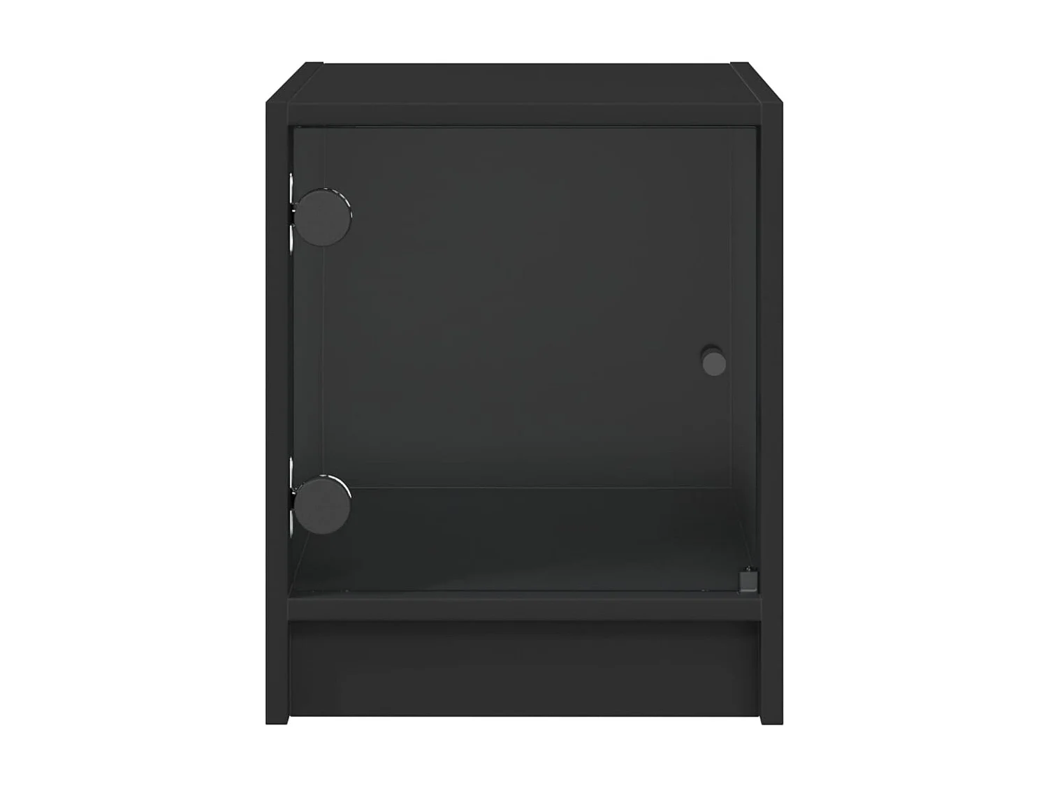 Mesa de cabeceira c/ porta de vidro 35x37x42 cm preto