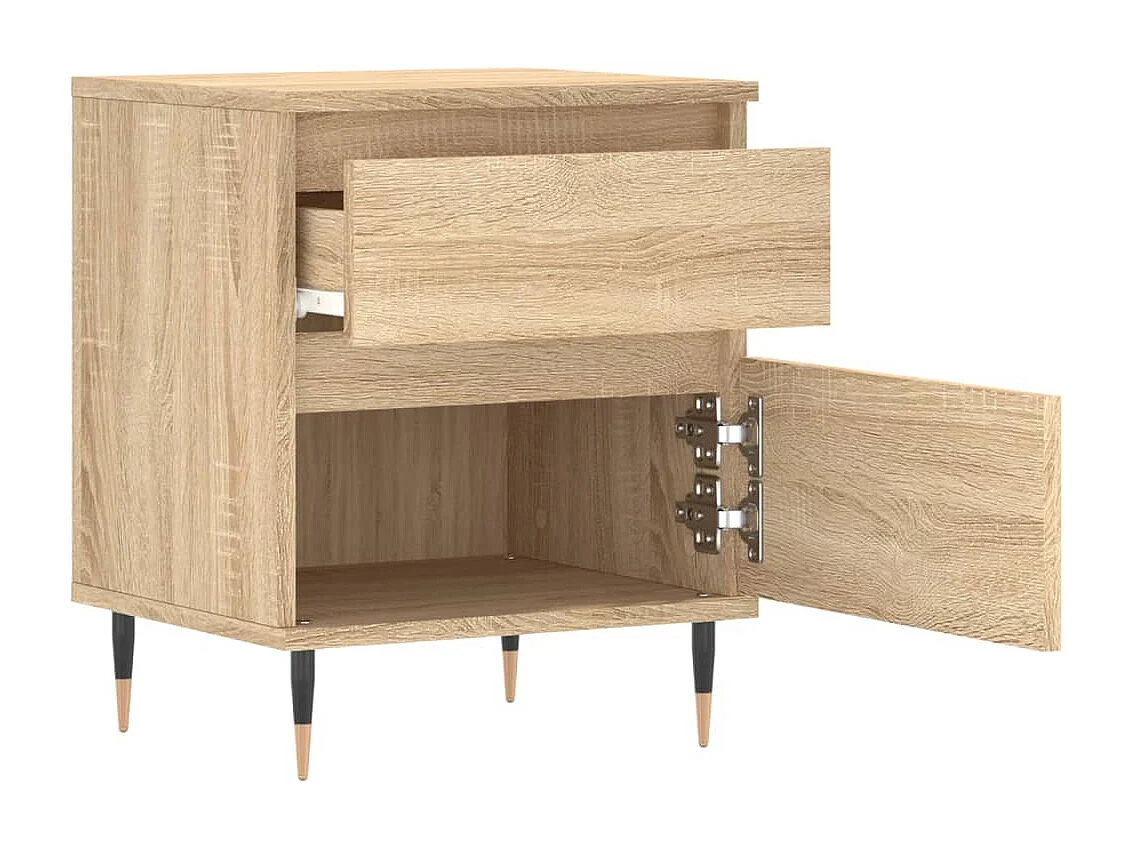 Comodino Rovere Sonoma 40x35x50 cm in Legno Multistrato