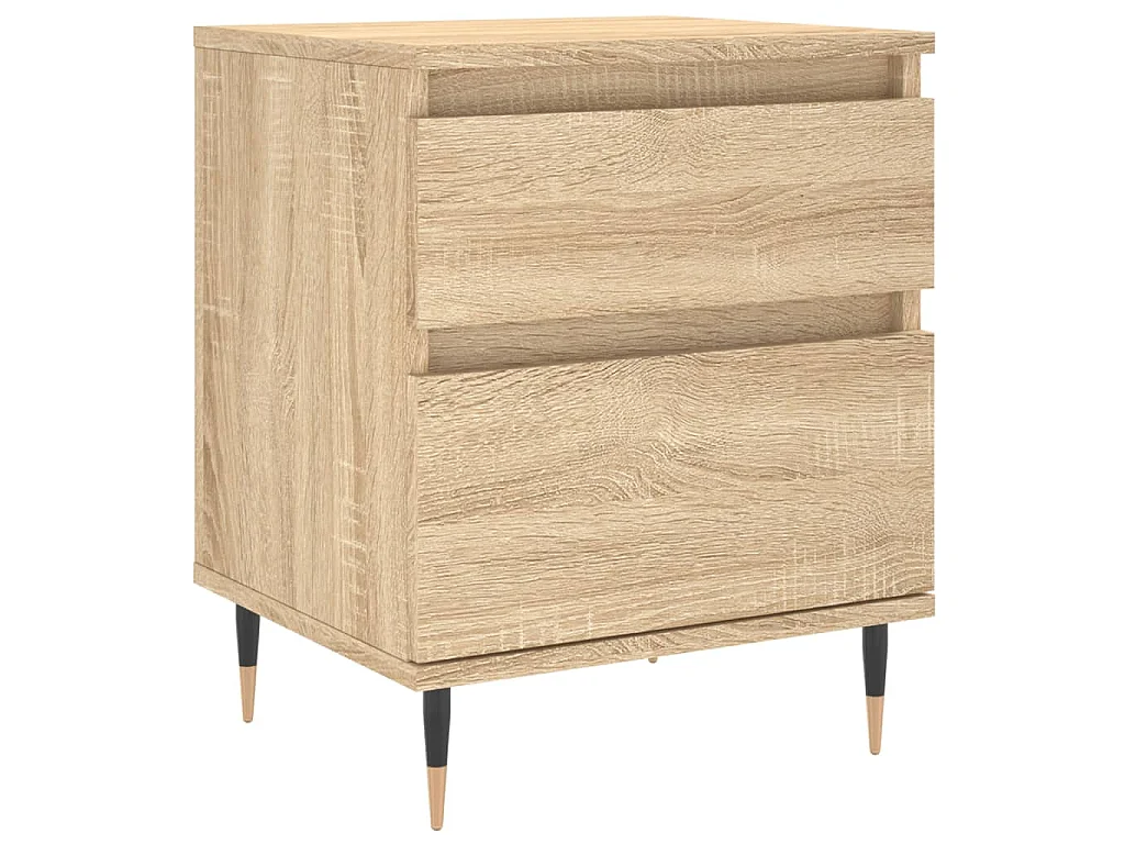 Table de chevet chêne sonoma 40x35x50 cm bois d’ingénierie