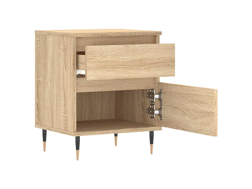Table de chevet chêne sonoma 40x35x50 cm bois d’ingénierie