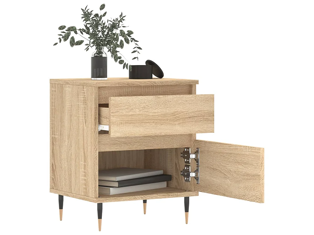 Table de chevet chêne sonoma 40x35x50 cm bois d’ingénierie