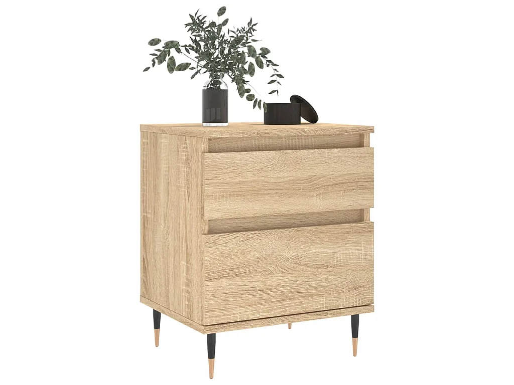 Table de chevet chêne sonoma 40x35x50 cm bois d’ingénierie