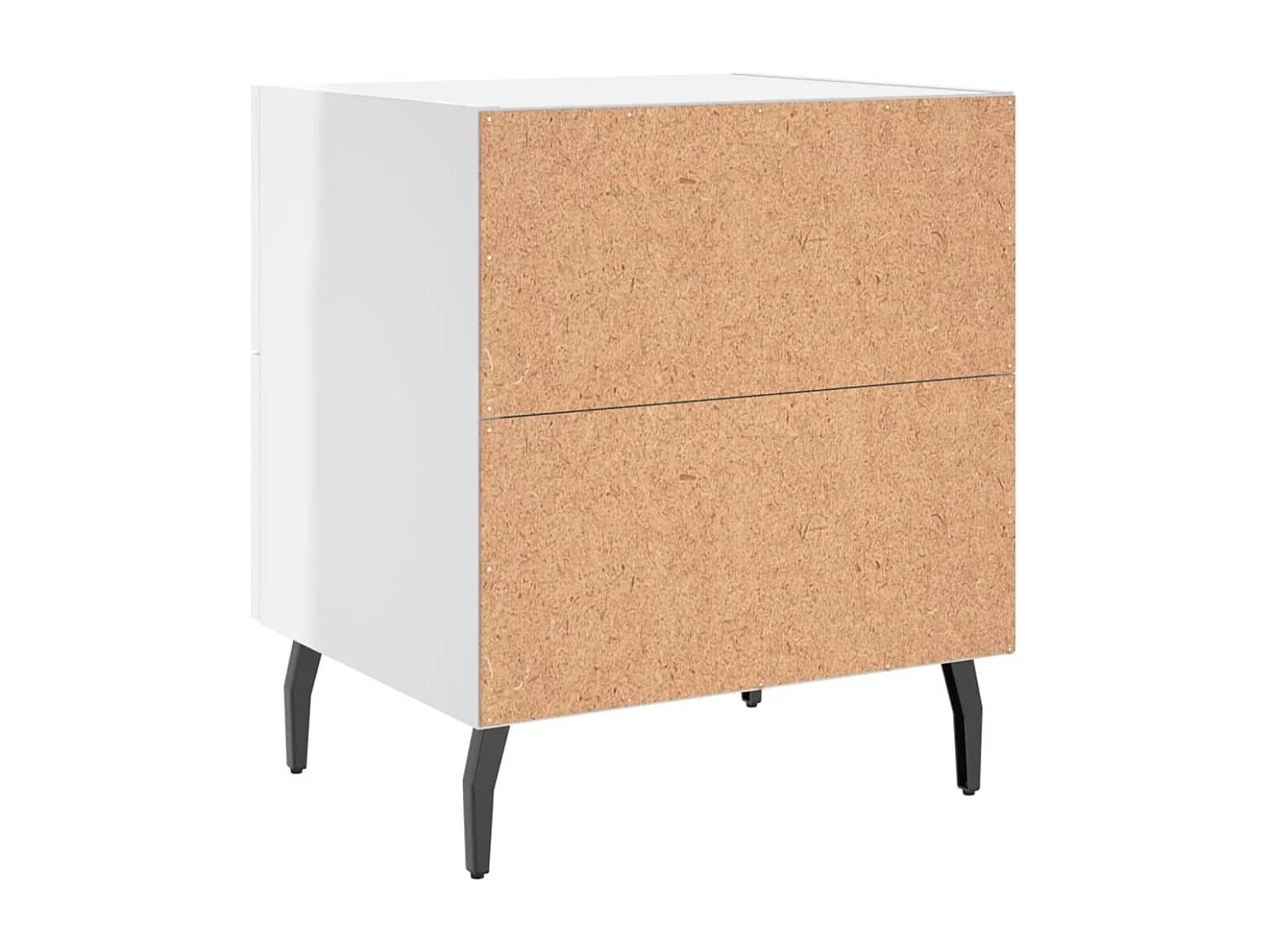 Tables de chevet 2 pcs blanc brillant 40x35x47,5 cm