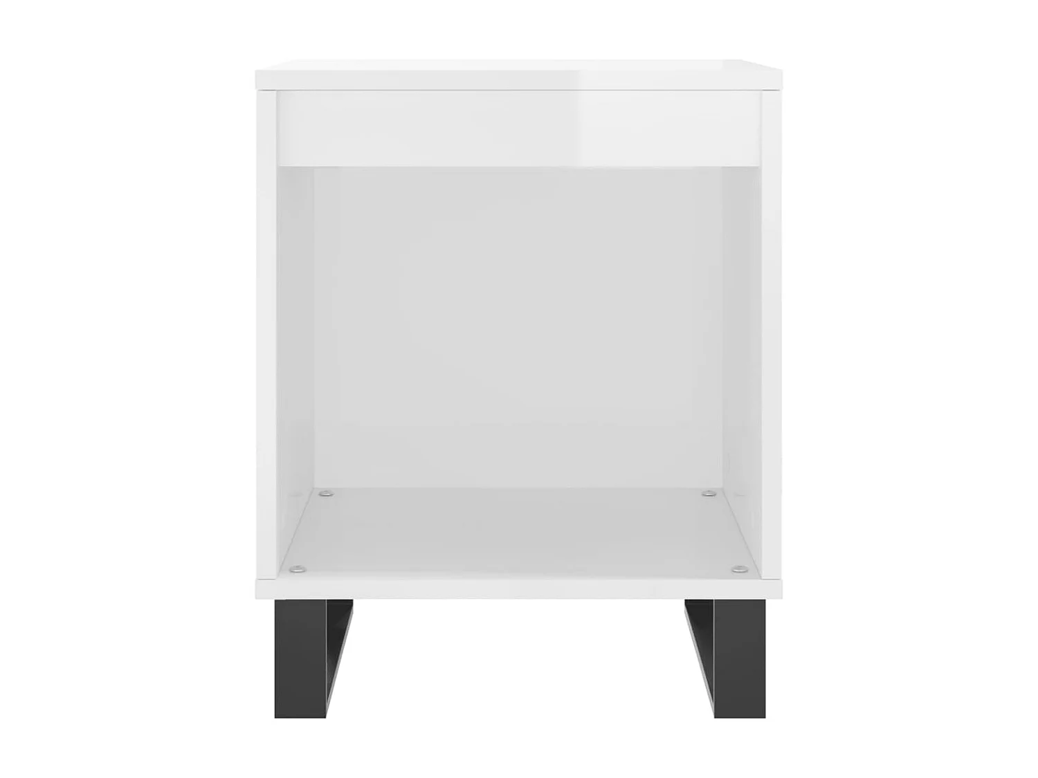 Tables de chevet 2 pcs blanc brillant 40x35x50 cm