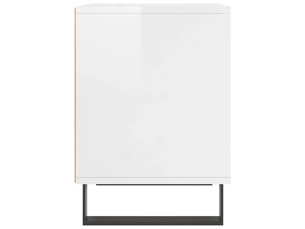 Tables de chevet 2 pcs blanc brillant 40x35x50 cm