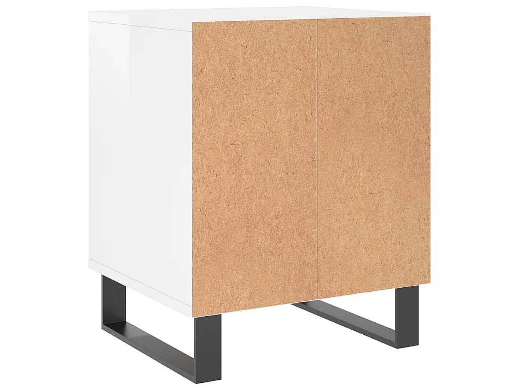 Tables de chevet 2 pcs blanc brillant 40x35x50 cm