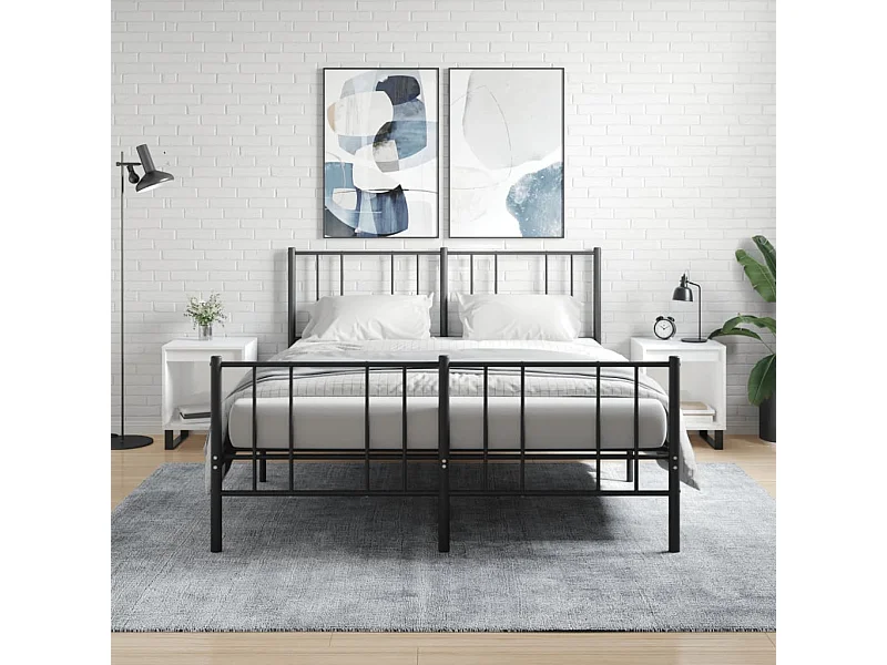 Tables de chevet 2 pcs blanc brillant 40x35x50 cm