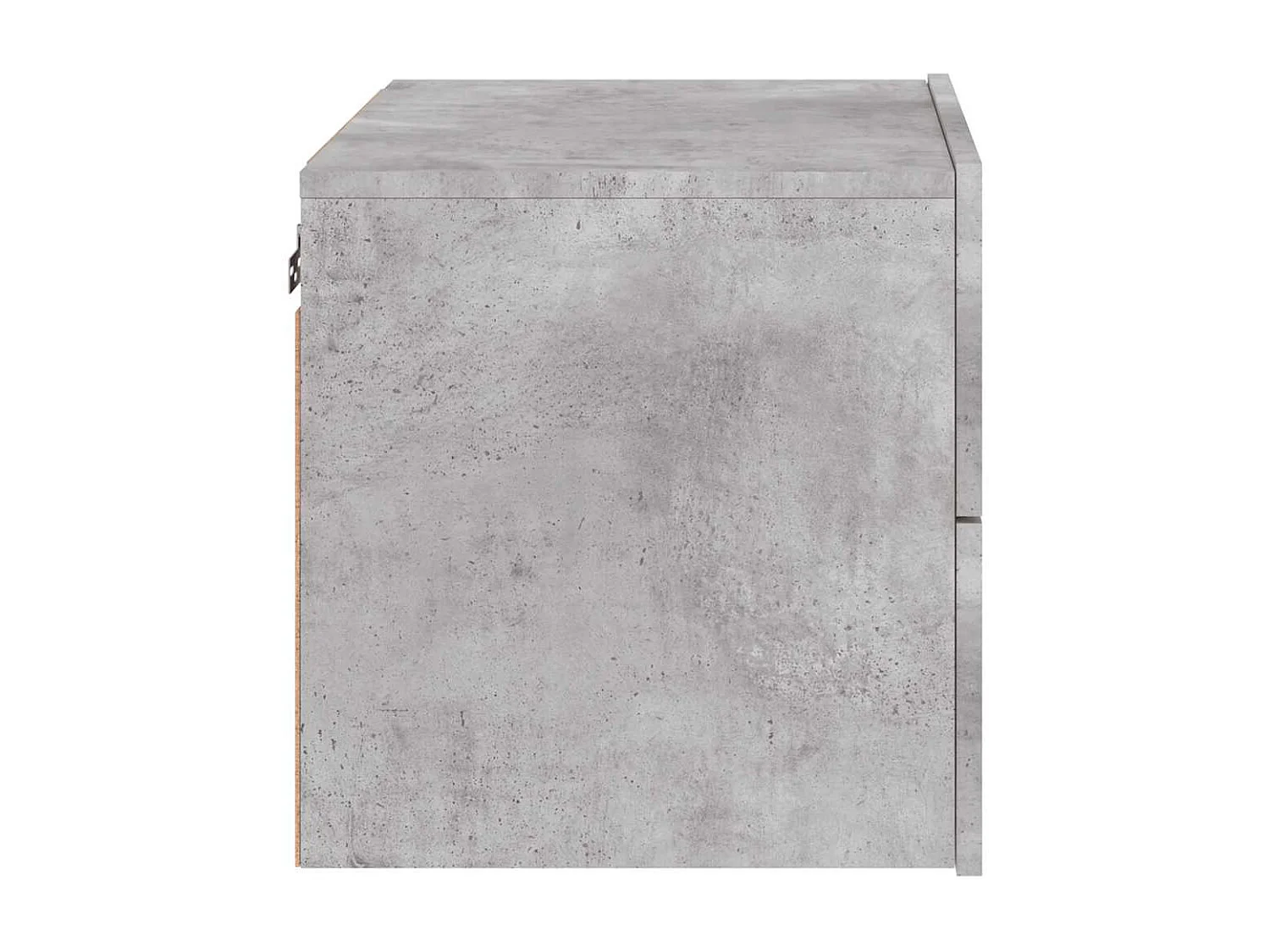 Tables de chevet murales avec lumières LED 2 pcs gris béton