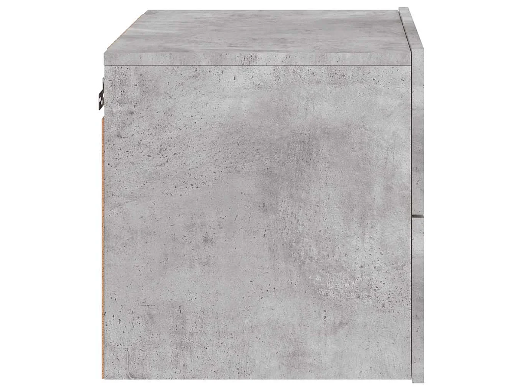 Tables de chevet murales avec lumières LED 2 pcs gris béton