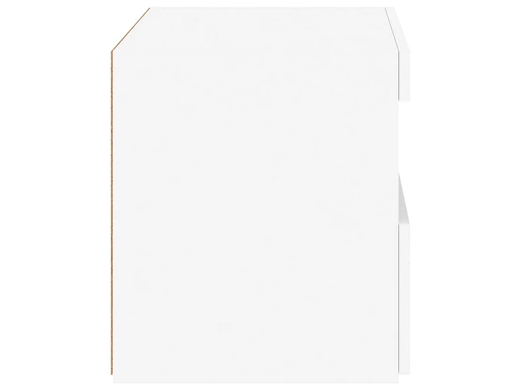 Tables de chevet avec lumières LED 2 pcs blanc 50x40x45 cm