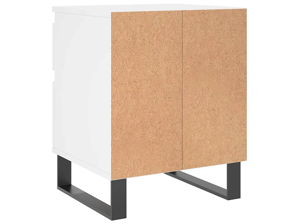 Mesas de cabeceira 2pcs 40x35x50 cm derivados de madeira branco