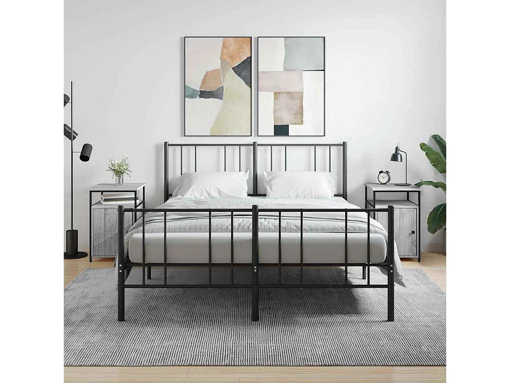 Tables de chevet 2 pcs sonoma gris 40x42x60cm bois d'ingénierie