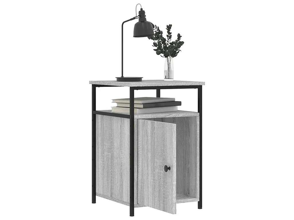 Tables de chevet 2 pcs sonoma gris 40x42x60cm bois d'ingénierie