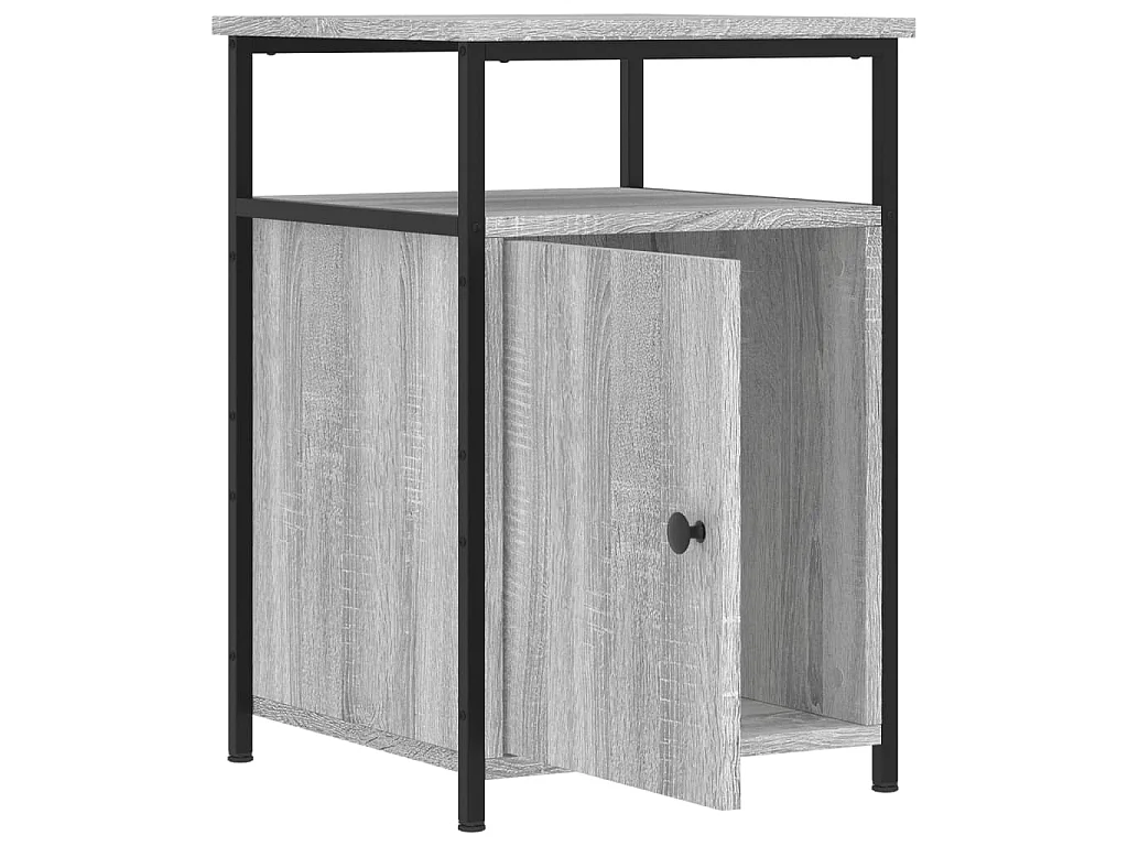 Tables de chevet 2 pcs sonoma gris 40x42x60cm bois d'ingénierie