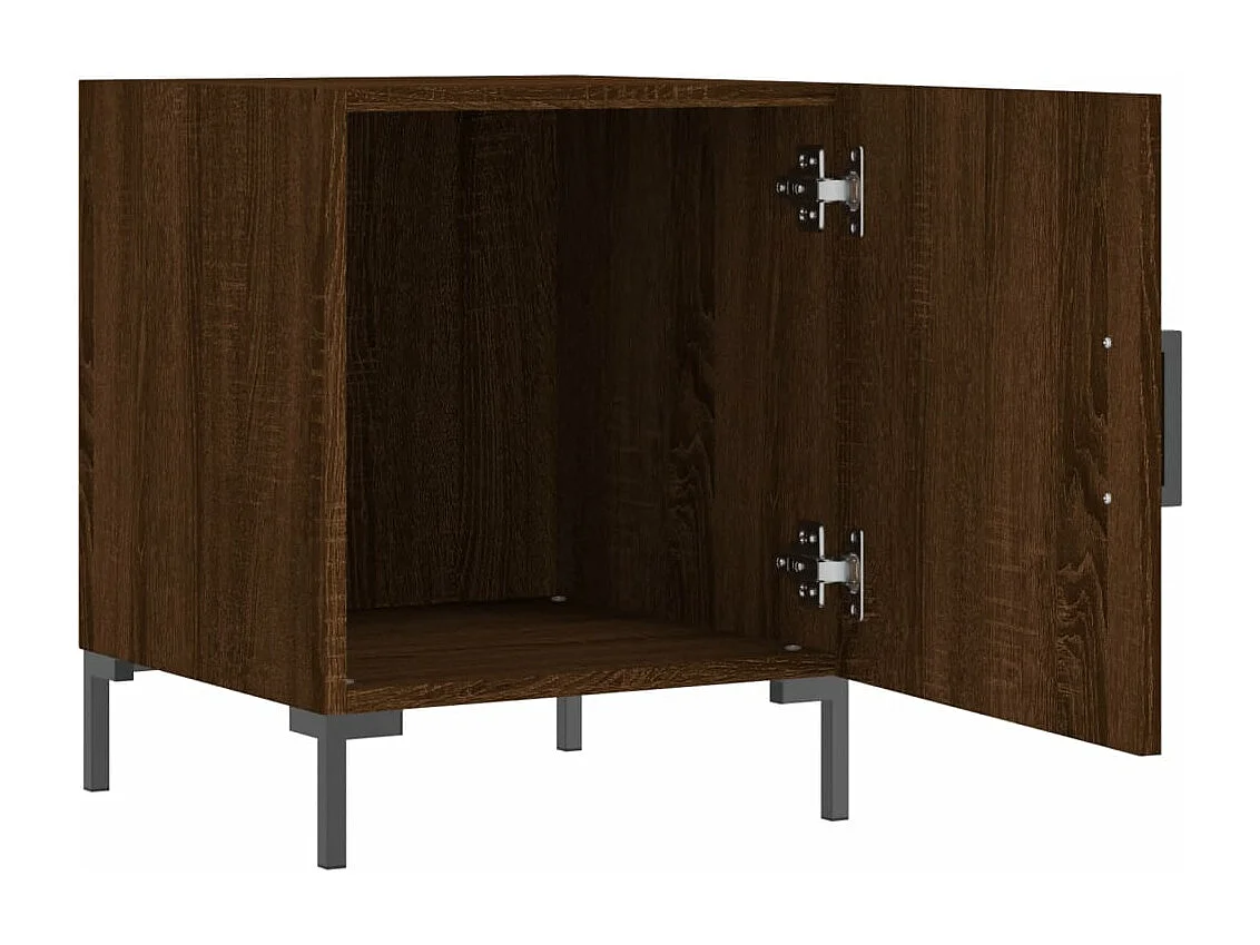 Nachtkastjes 2 st 40x40x50 cm bewerkt hout bruin eikenkleur