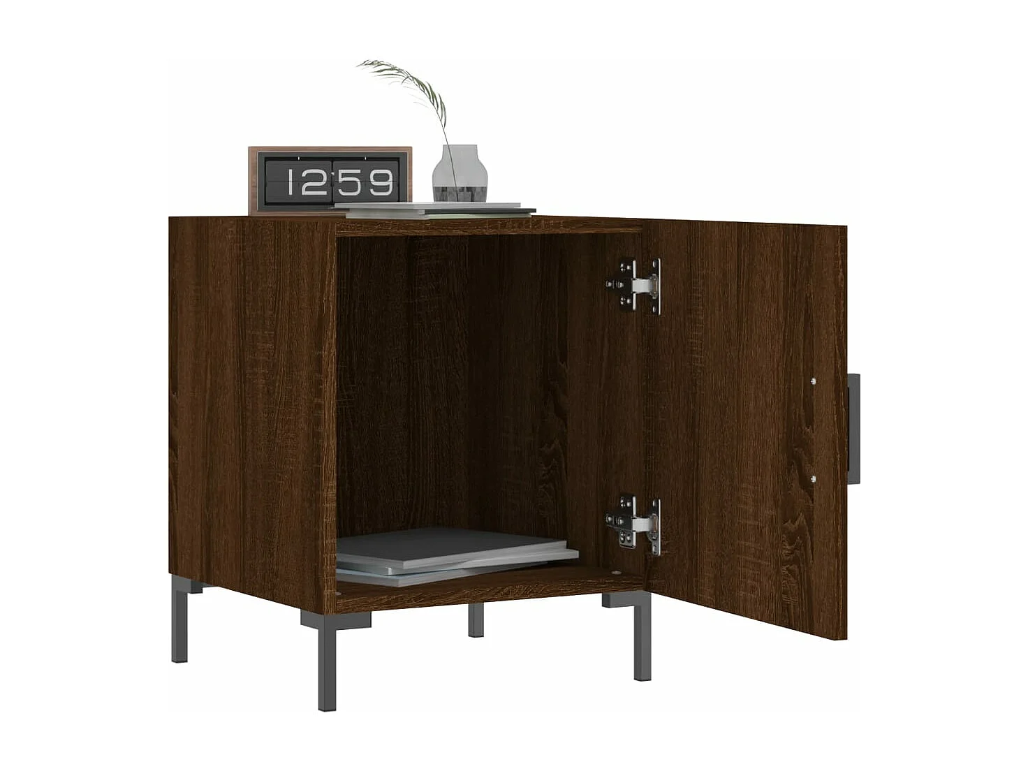 Nachttische 2 Stk. Braun Eichen-Optik 40x40x50 cm Holzwerkstoff