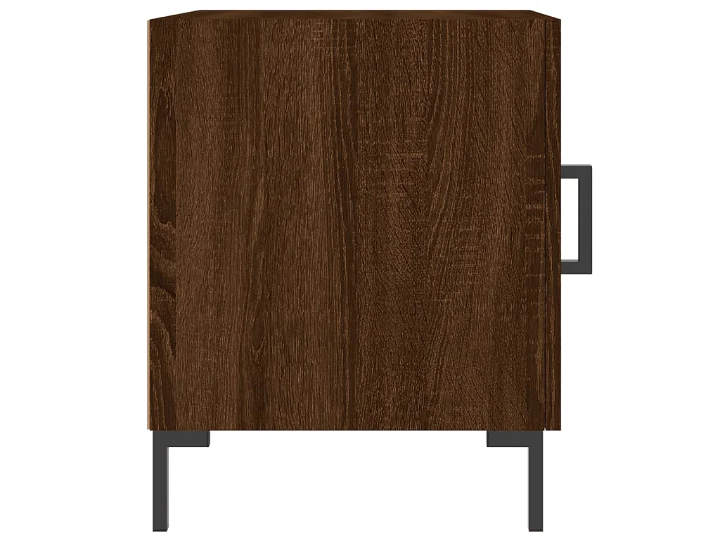Tables de chevet 2pcs chêne marron 40x40x50cm bois d'ingénierie