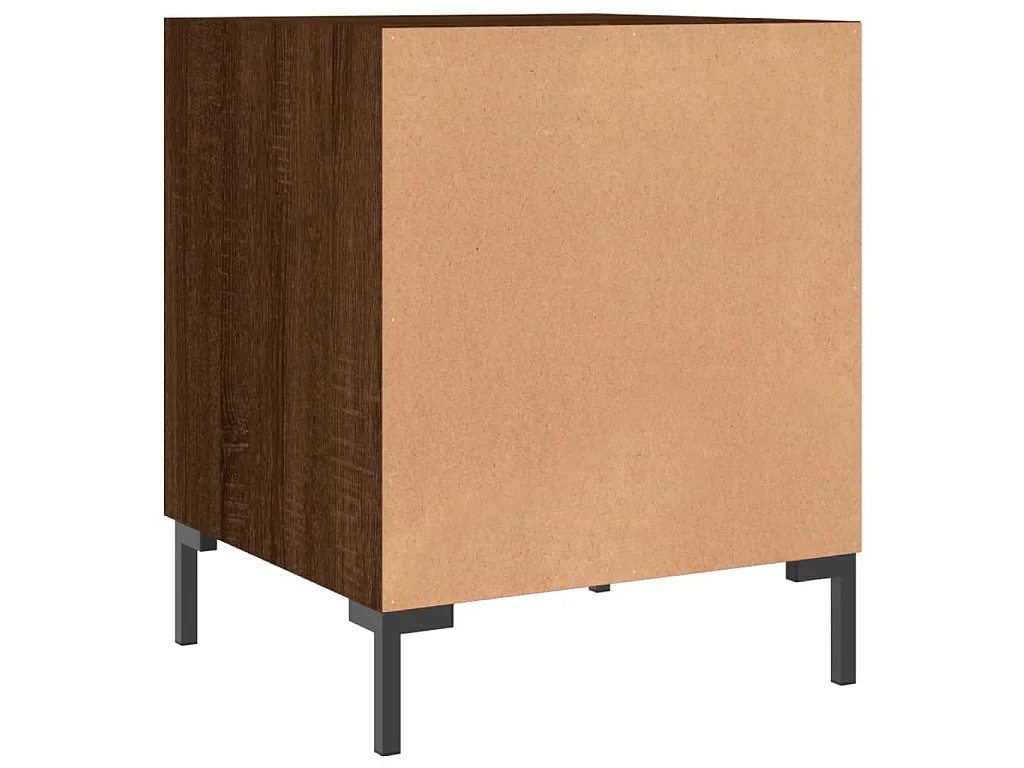 Tables de chevet 2pcs chêne marron 40x40x50cm bois d'ingénierie