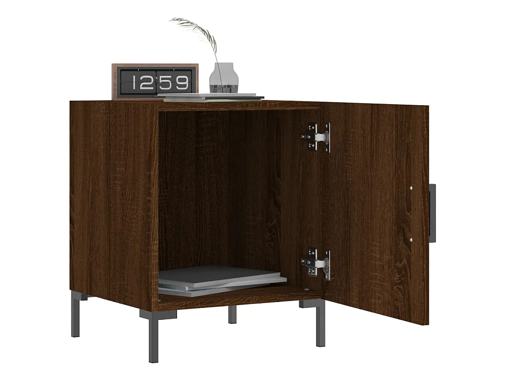Tables de chevet 2pcs chêne marron 40x40x50cm bois d'ingénierie