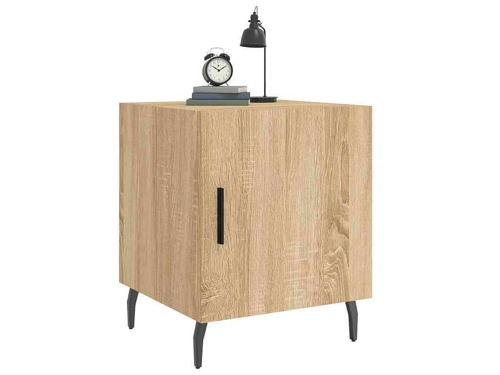 Nachtkastjes 2 st 40x40x50 cm bewerkt hout sonoma eikenkleurig