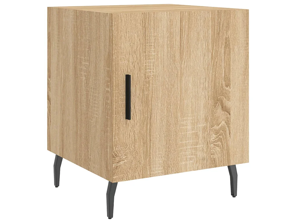 Nachtkastjes 2 st 40x40x50 cm bewerkt hout sonoma eikenkleurig