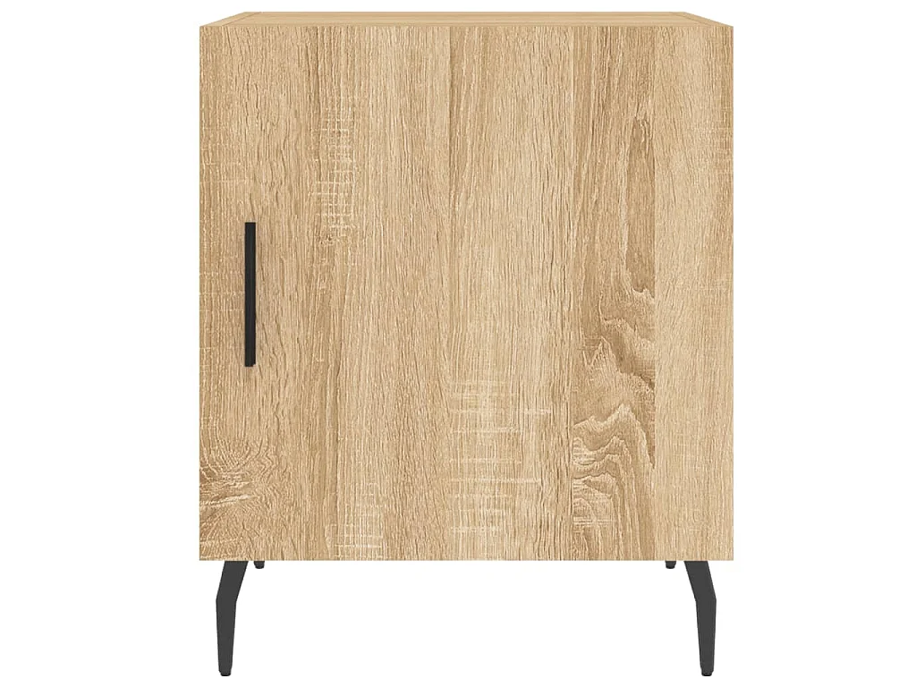 Nachtkastjes 2 st 40x40x50 cm bewerkt hout sonoma eikenkleurig