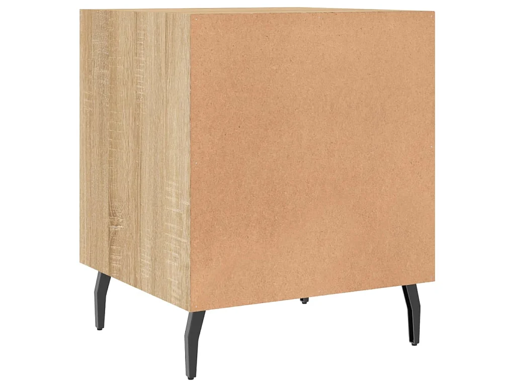 Nachtkastjes 2 st 40x40x50 cm bewerkt hout sonoma eikenkleurig