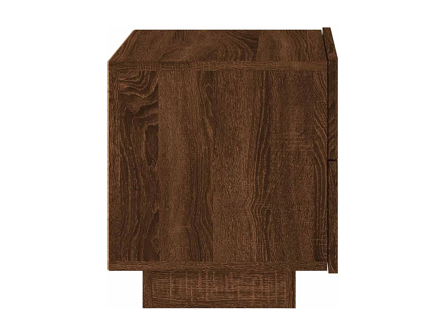 Table de chevet avec lumières LED chêne marron 70x36x40,5 cm
