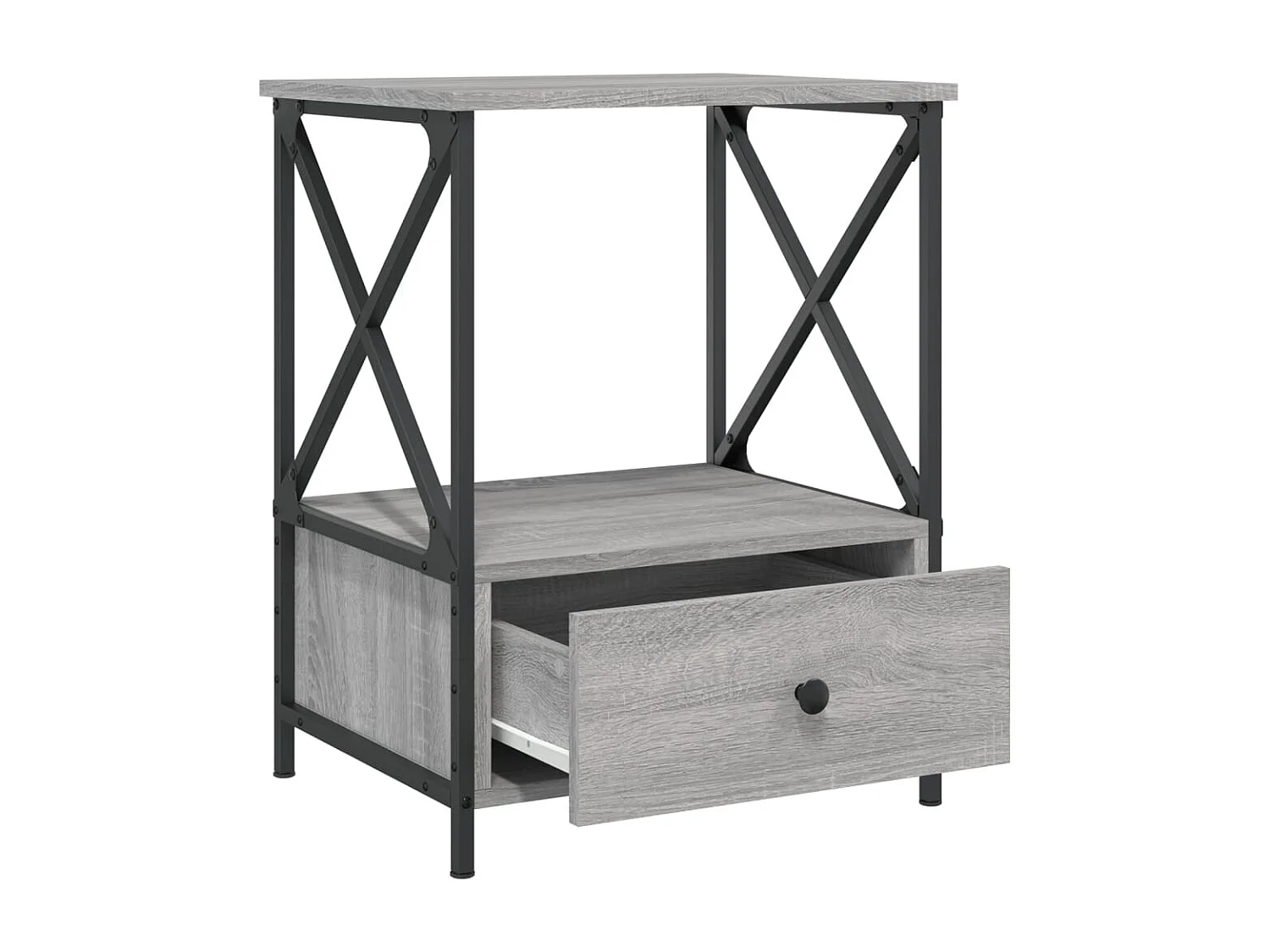 Nachttisch Grau Sonoma 50x41x65 cm Holzwerkstoff