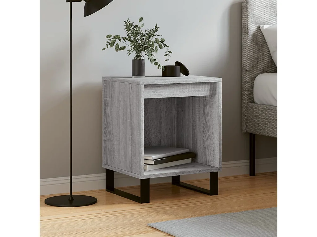 Nachttisch Grau Sonoma 40x35x50 cm Holzwerkstoff