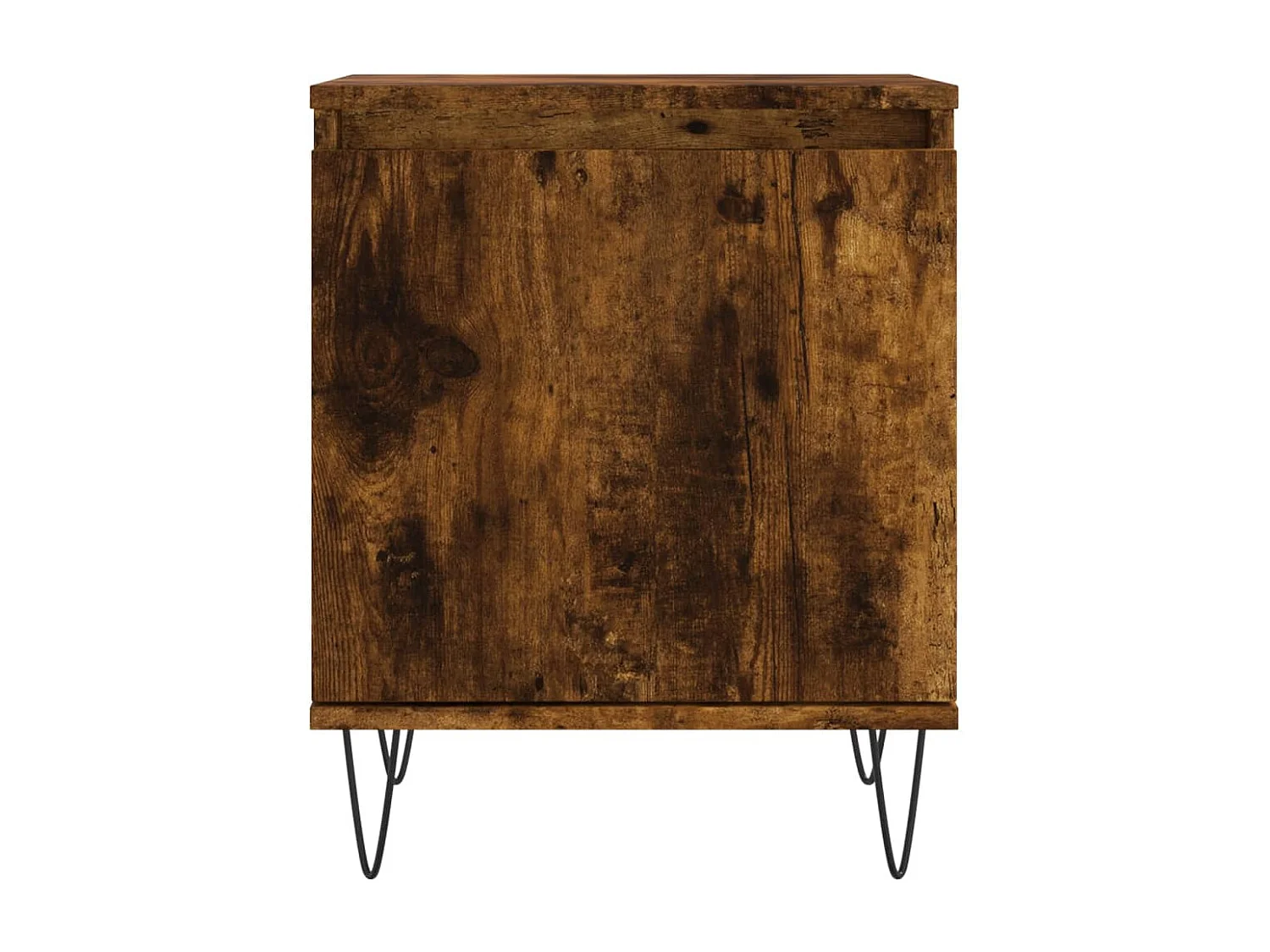 Nachtkastje 40x30x50 cm bewerkt hout gerookt eikenkleurig