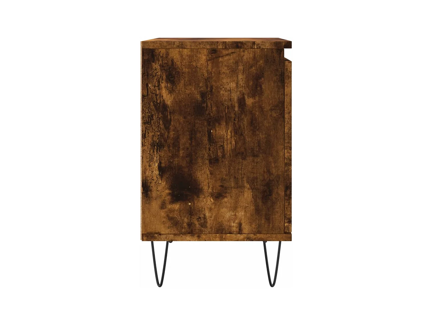 Nachtkastje 40x30x50 cm bewerkt hout gerookt eikenkleurig